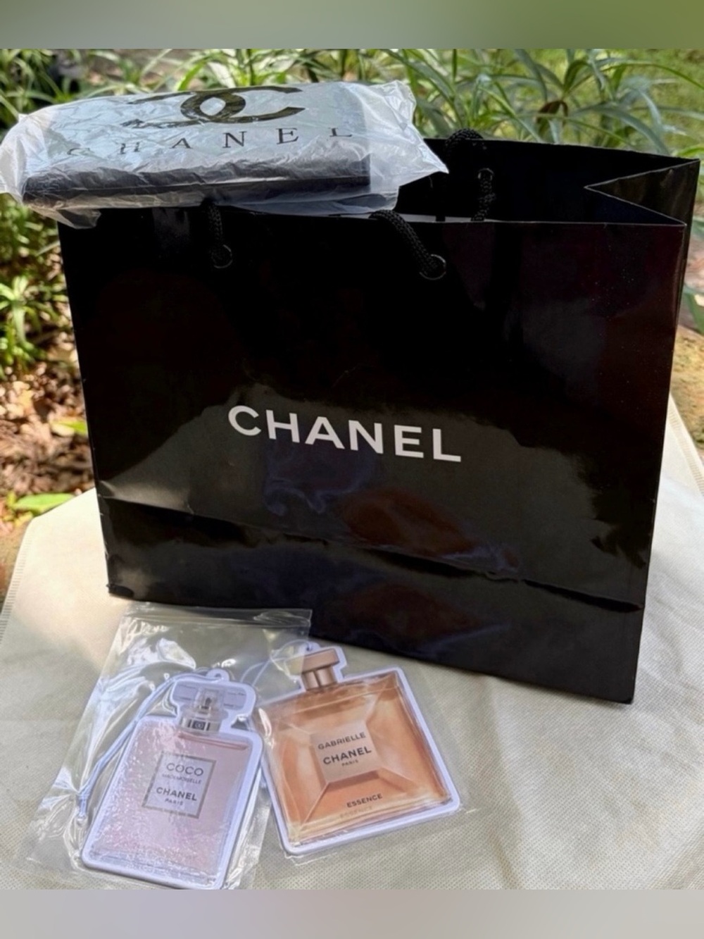 Rare Auth. CHANEL Shopping Bag. Includes New Chanel VIP Passport Holder & Scents